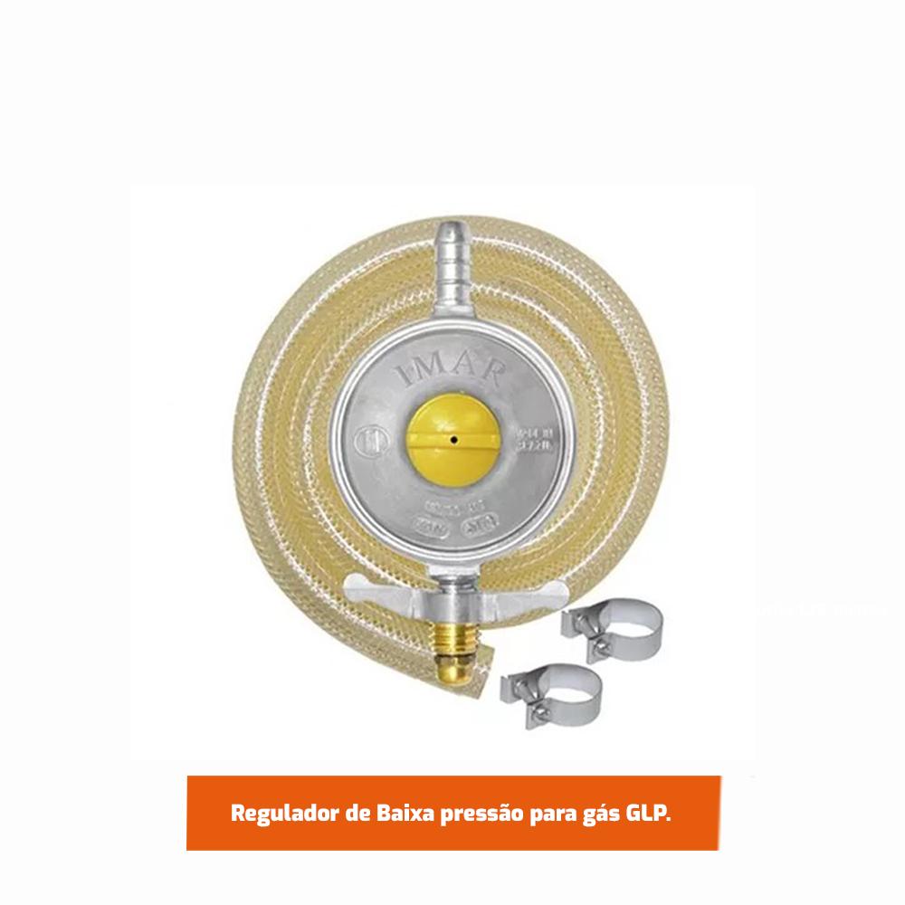 Registro Regulador Válvula De Gás 1Kg Baixa Pressão com Mangueira 1,25m - Imar