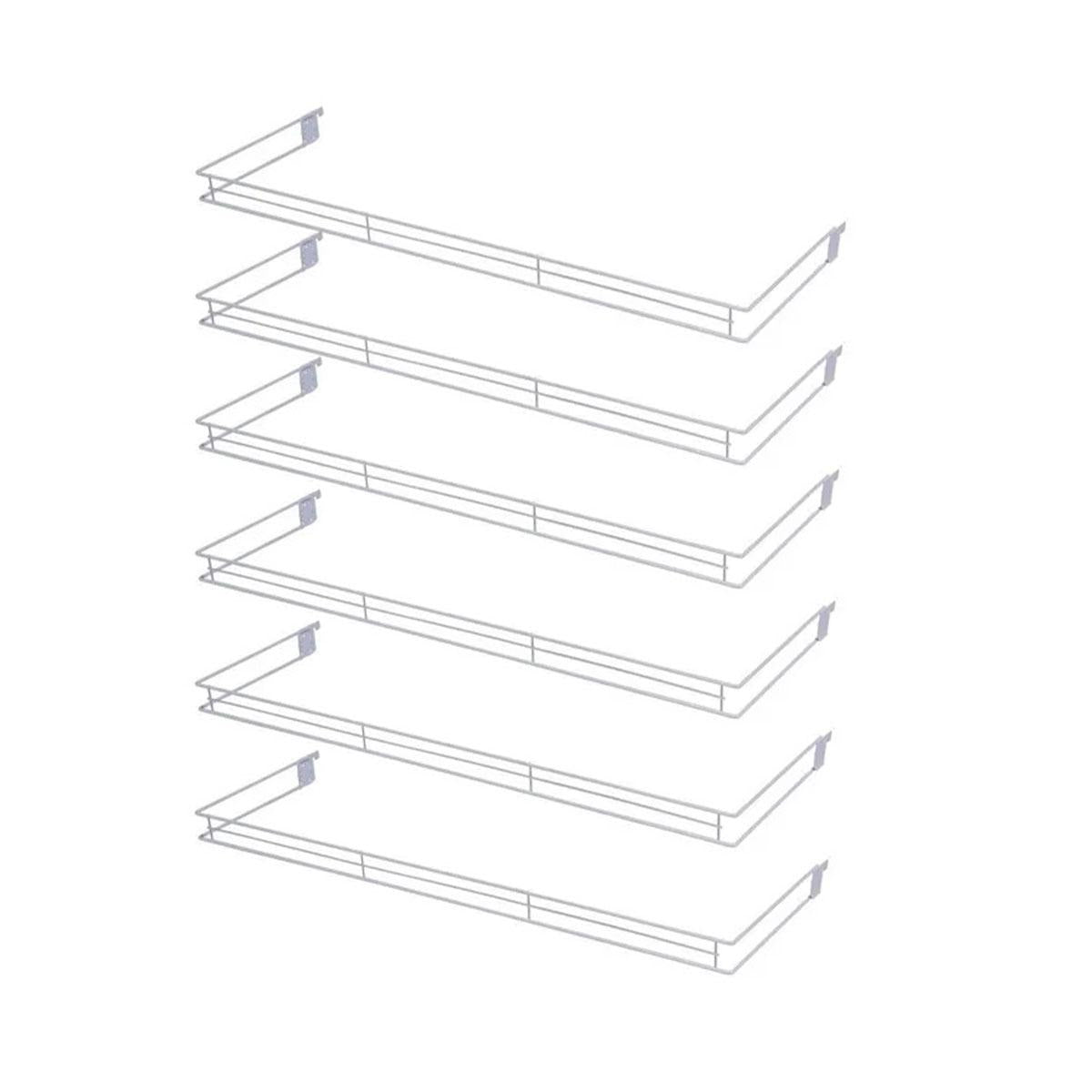 Kit - 6 Aparador Aramado Em U 30x91cm Branco - Sa Gondolas