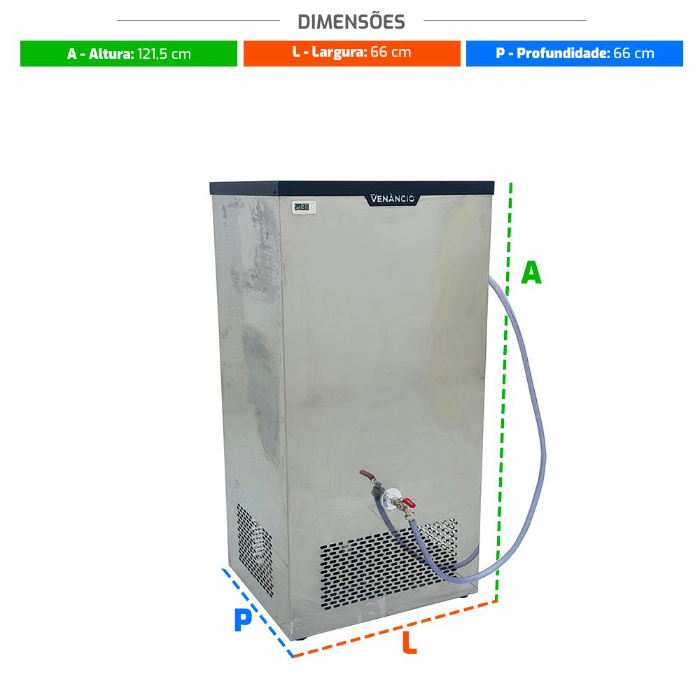 Dosador De Agua Refrigerado Inox 4ºC Com Esguicho 200L DAM200 220V - Venâncio 59334
