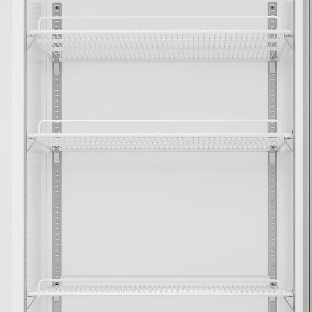 Kit 2 Grades Prateleiras VF55 Branca 64x54 Tanque Cremalheira + Ganchos - Metalfrio