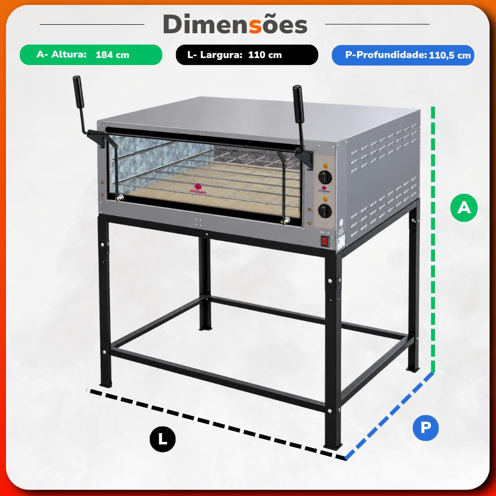 Forno Industrial Baixa Pressão Sem Kit Gás Inox Prp-900 g3 - Progas P47504