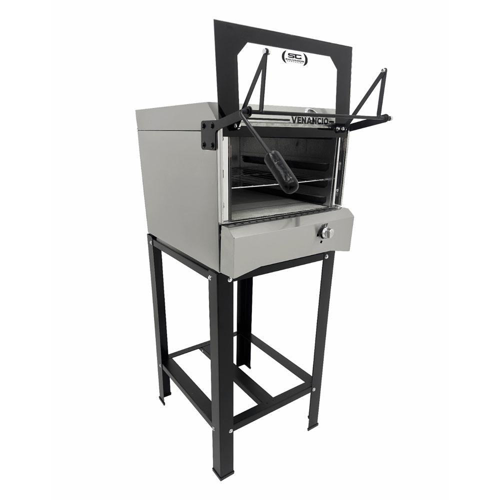 Kit Forno De Lastro a Gás Refratário Inox FIR80G Venâncio + Pá Para Pizza Tramontina