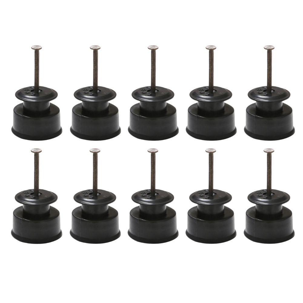 Kit 1000 Roldanas Isoladas Preta C/prego 36mm Para Arames Eletrificados em Pead RD36 - Zebu 2783-9