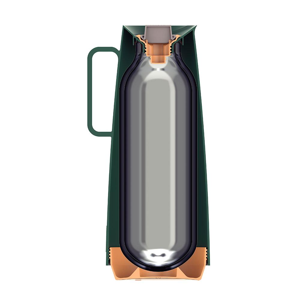 Bule Garrafa Térmica Exata em Plástico Com Ampola de Vidro 1l Verde - Tramontina 61636107