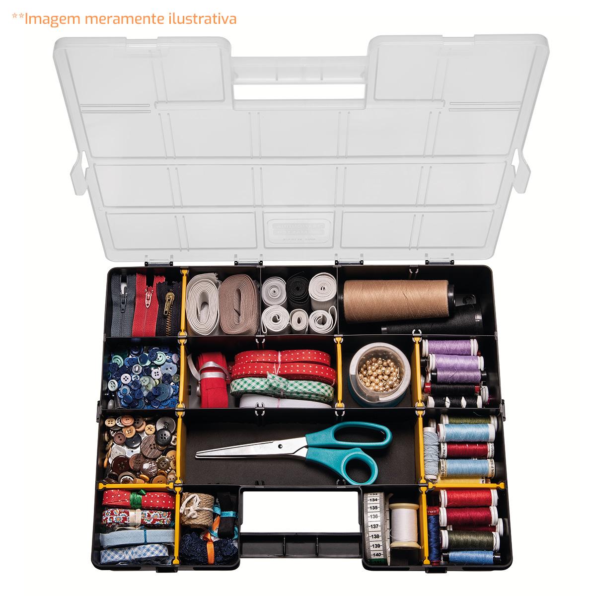 Maleta Plástica Organizadora 17"" Master Com Divisórias Móveis - Tramontina 43805017