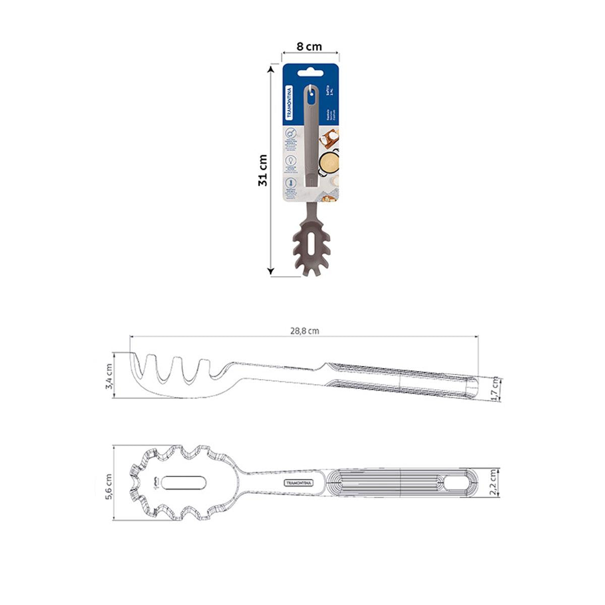Pegador Para Massa Softta em Silicone Cinza Resistência e Maciez - Tramontina 25856160