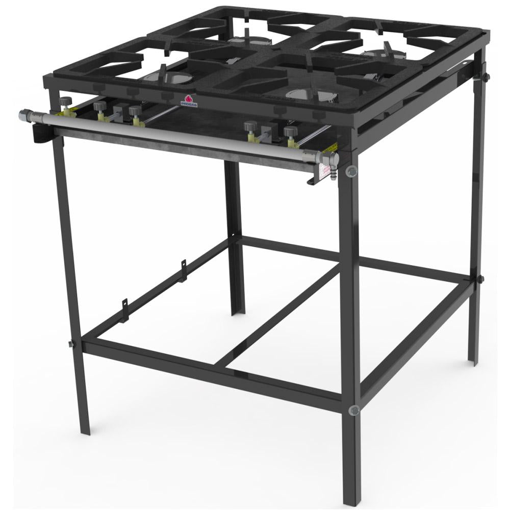 Fogão Industrial 4 Bocas a Gás Alta Pressão de Aço Carbono PREA-400F - Progás