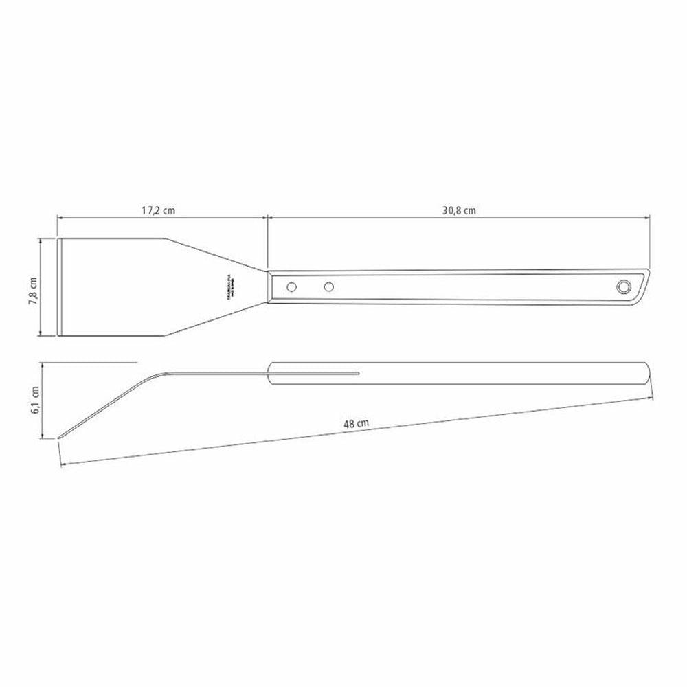 Espátula Churrasco Inox e Madeira 48cm - Tramontina 26441100