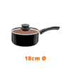 Panela Paris Alumínio Interno Antiaderente e Externo de Poliéster Preto 18cm 2,1l PATP3 - Tramontina 27815748