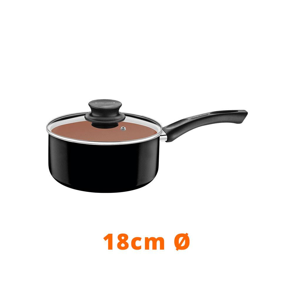 Panela Paris Alumínio Interno Antiaderente e Externo de Poliéster Preto 18cm 2,1l PATP3 - Tramontina 27815748