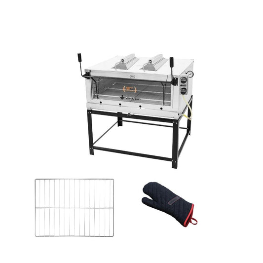 Forno Gás Industrial Infra Refratária Roma Inox Firiv110 + 1 Grade Extra + Luva Térmica - Venâncio