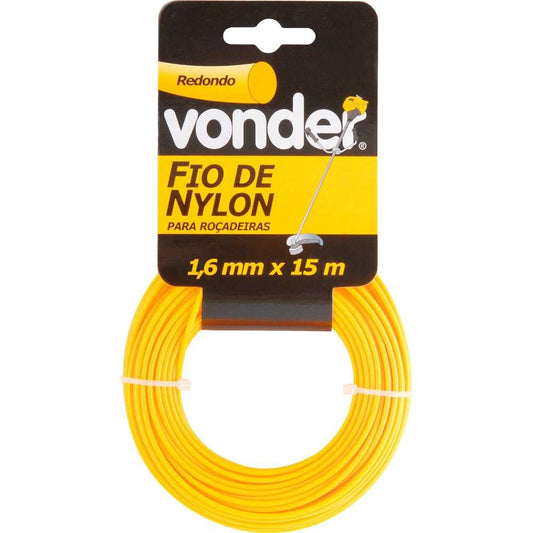 Fio de Nylon Para Aparador de Grama 1,6mm x 15m Redondo - Vonder 3373160015