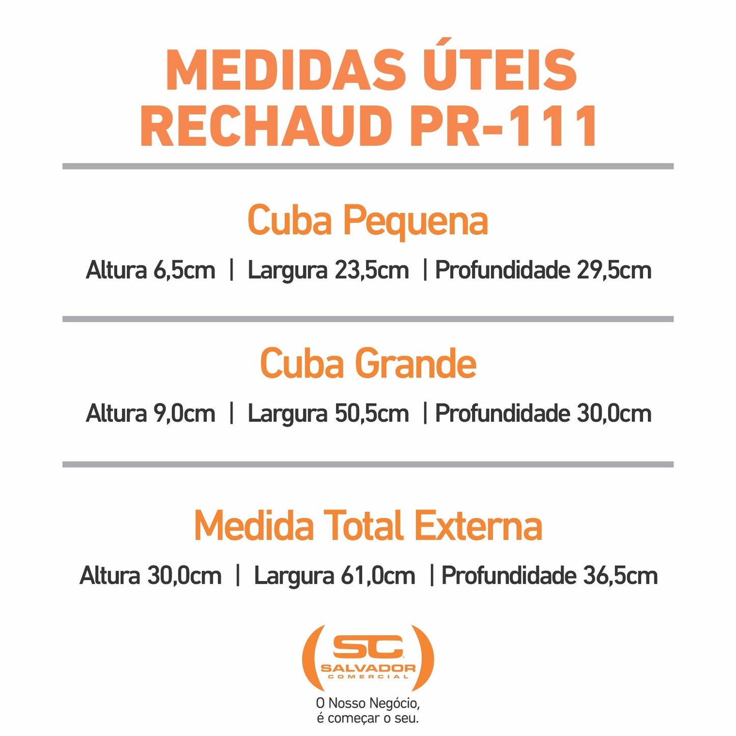 Rechaud Retangular Duas Cubas Gn em Aço Inox PR-111 - Progás