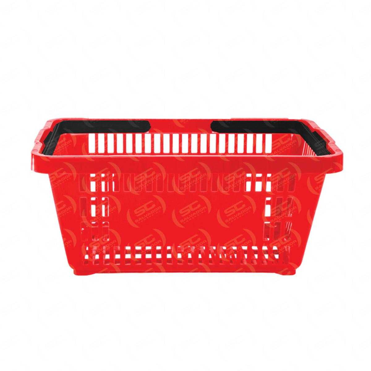 Kit - Caixa Supermercado Empacotador Check-out 2m Recorte + 20 Cestos de Compras Vermelho