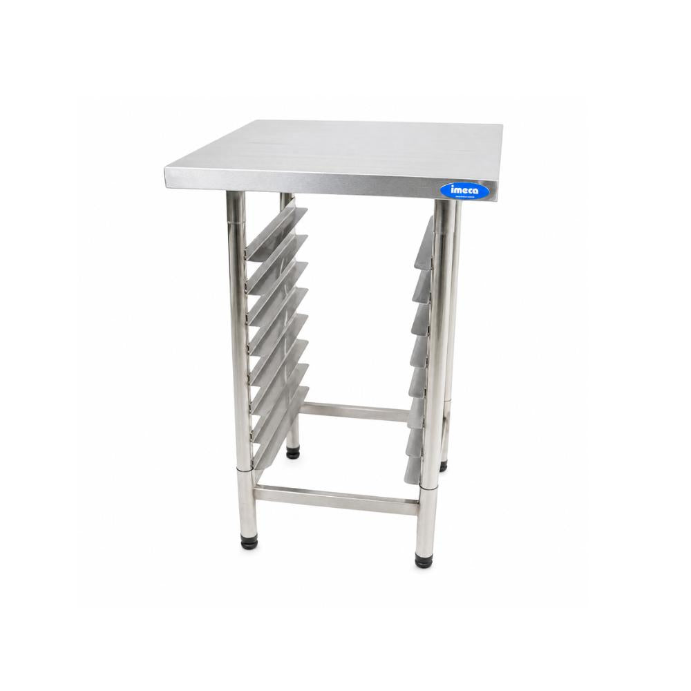 Mesa Bancada Total Inox 430 8 Níveis Prp-004 Progás + 8 Assadeiras Pão Francês 4 Ondas 35x35 - Imeca