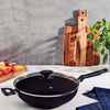 Caçarola Turim Alumínio Chumbo Antiaderente 2,8l + Faqueiro Ipanema Branco 24pc + Wok Loreto 3,3l