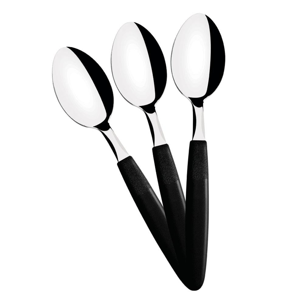 Kit 60 Colheres de Mesa Ipanema Com Lâmina Em Aço Inox Cabo Preto Cptop - Tramontina 23363400