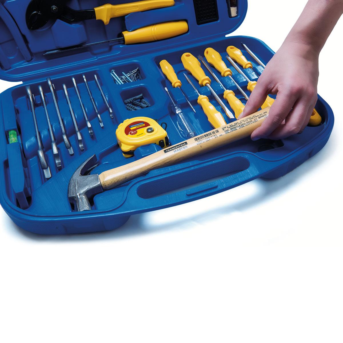 Kit de Ferramentas Essenciais Com Maleta 52 Peças  Manuais - Tramontina 43410030