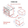 Forno Elétrico de Embutir Inox 60L 1750W Até 300°C E60I 127V Inox - Nardelli 10016351-1