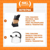 Kit - Faqueiro Plenus 6 Peças + 1 Chaleira Em Aço Inox 2,1Lts Com Apito - Tramontina