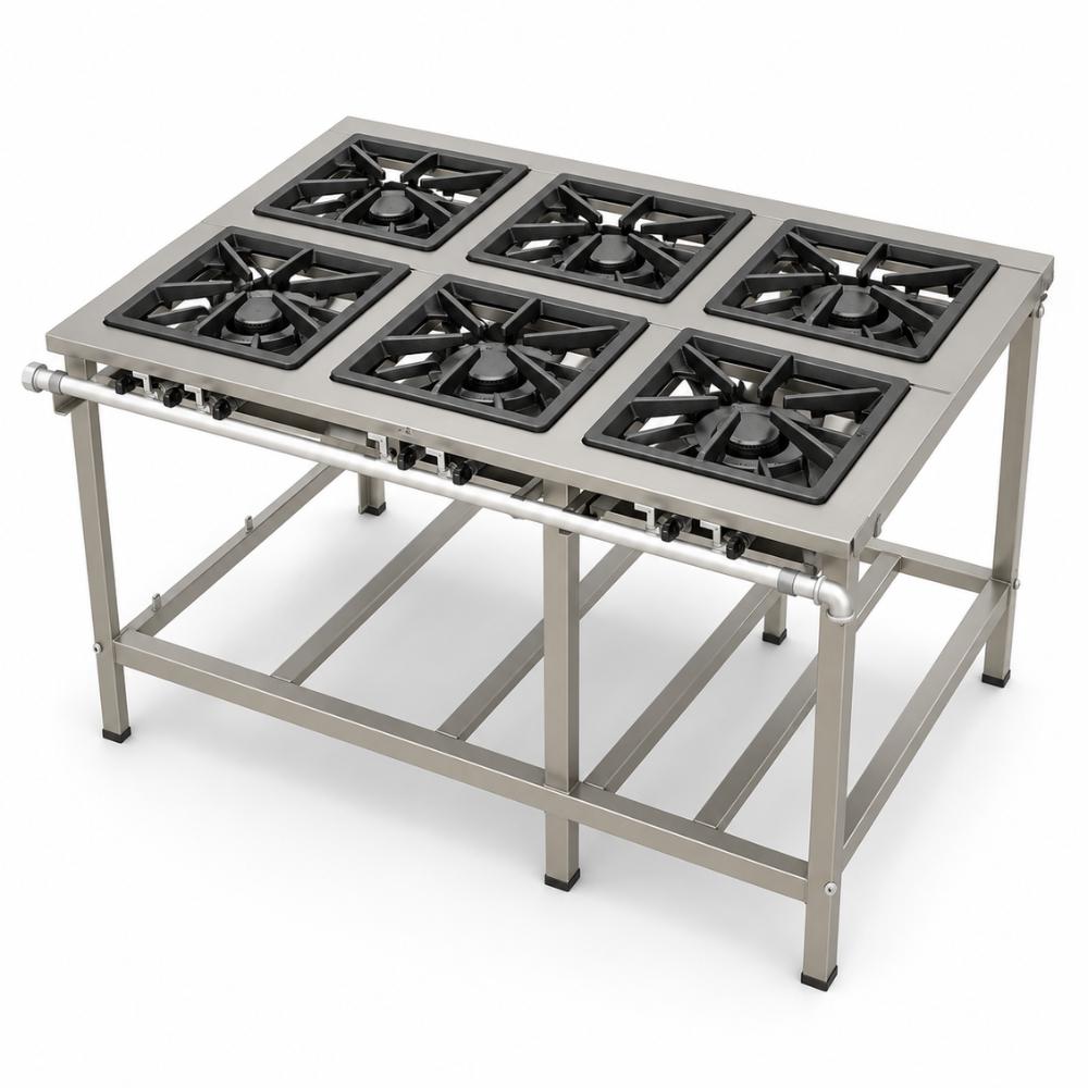 Fogão Inox De Encosto 6 Queimadores PMDINOX-600 Encosto - Progás P38213