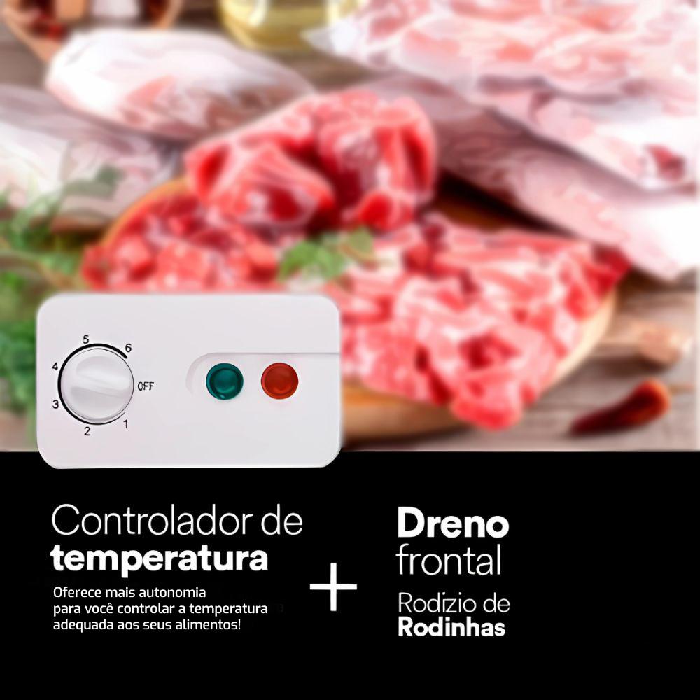 Freezer Expositor Horizontal Dupla Ação 320 Litros Eco Gelo Tampa de Vidro Eeh400xx 220v - Eos
