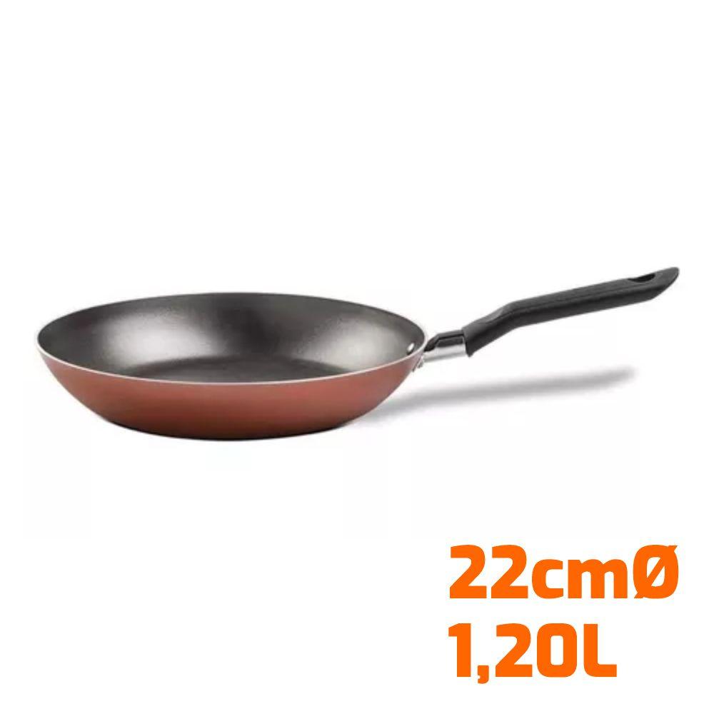 Frigideira Alumínio Antiaderente 1,20l Terracota Brinox Com Espátula Frigideira Tramontina