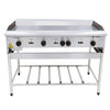 Chapa Americana Profissional 120cm a Gás 18mm Lisa Inox Com Pé Cgp120 - Venâncio