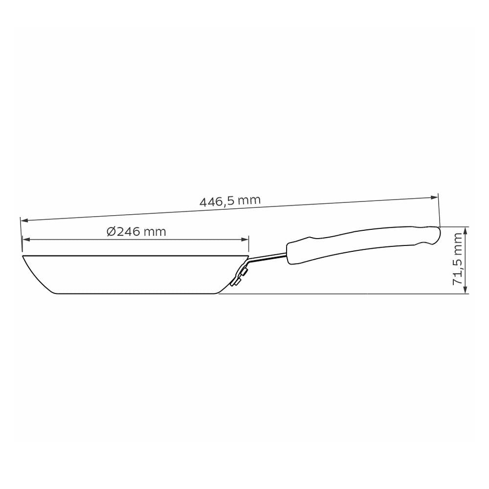 Frigideira Profissional Alumínio Interno Antiaderente Starflon Premium 24cm 1,3l Tramontina 20892024