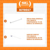 Kit - 2 Réguas Para Gôndola Ponta 73cm + 8 Ganchos Simples Branco - Sa Gondolas
