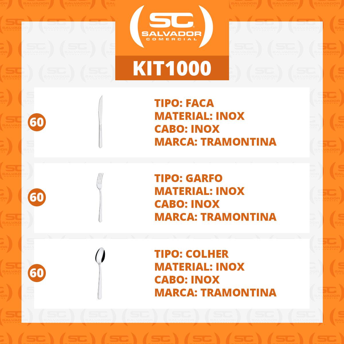 KIT - Jogo de Facas, Garfos e Colheres Búzios 180 Peças em Aço Inox IBAG - Tramontina