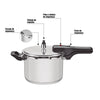 Panela de Pressão 4,5l Aço Inox Brava + Concha Inox Extrata - Tramontina