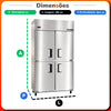 Mini Câmara Profissional Resfriada 4 Portas 2ºc a 7ºc 680l ar Forçado MCECV4P 220v - Venâncio 81561
