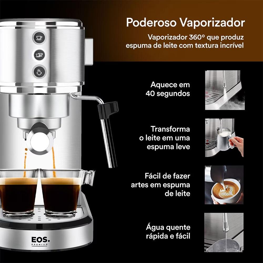 Cafeteira Elétrica Expresso Italiana 3 em 1 Inox Dupla Saída CECF01EC 220V- Eos B170566
