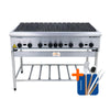 Chapa Char broiler Profissional Grill 120cm Gás Inox Com Pé Cggp120 e Utensílios - Venâncio