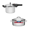 Kit - Panela de Pressão Inox 4,5l Brava + Panela Inox Fundo Triplo 4,7l - Tramontina