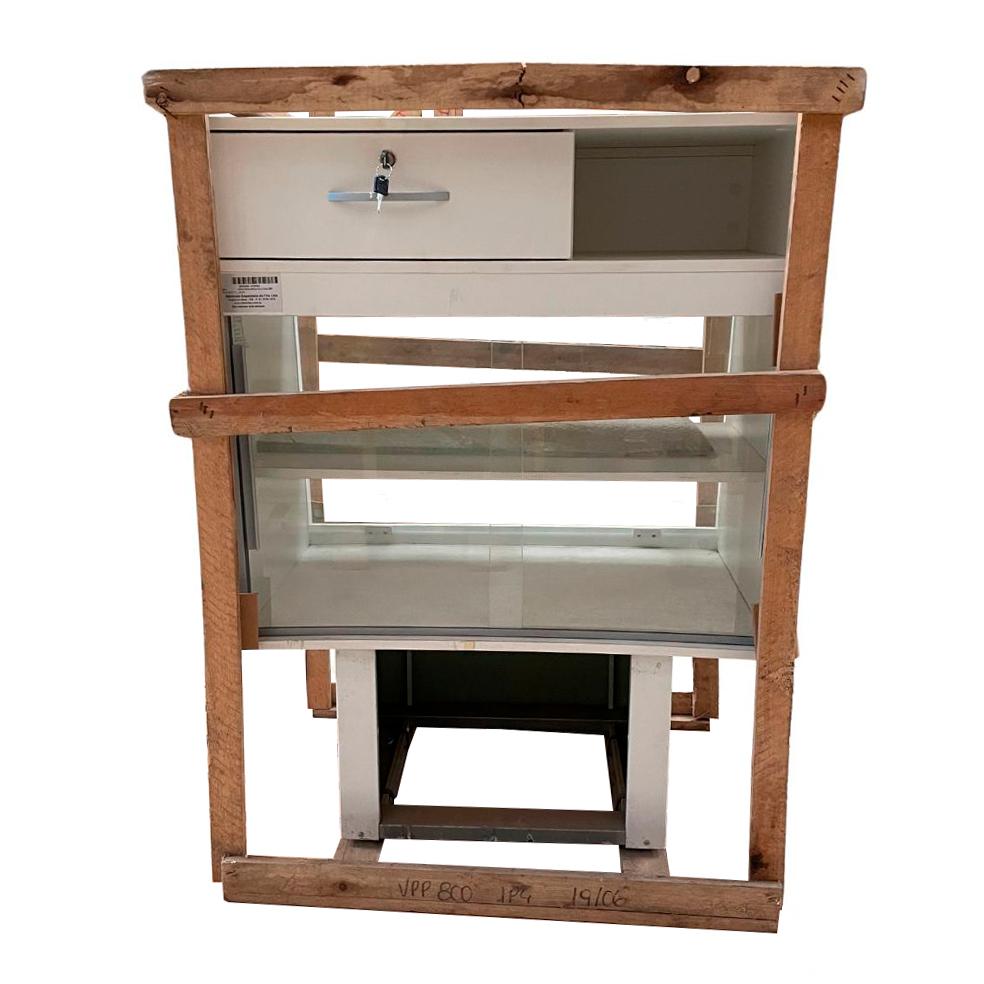 SEMINOVO - Vitrine Panorâmica Expositor Padaria Eco Caixa Vpecx 800 Branco - Refrimate