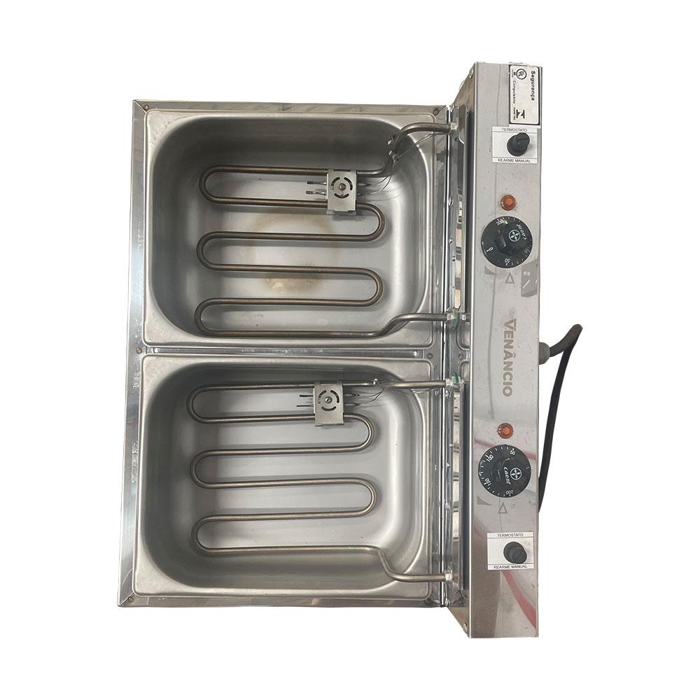Semi - Fritador Elétrico Profissional Retangular Óleo 2 Cubas Sfe212 Venâncio 220v