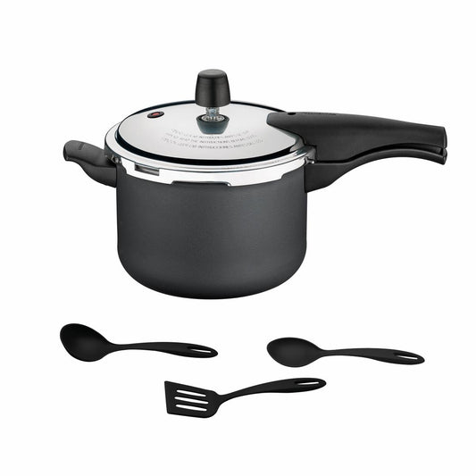 Panela de Pressão 4,5l Alumínio Antiaderente Grafite + 3 Utensílios - Tramontina