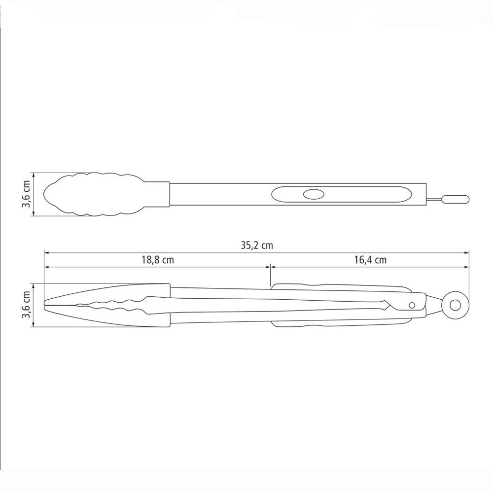 Pegador Térmico Multiuso Para Cozinha Moldê em Silicone Cinza e Aço Inox 35 cm - Tramontina 25817161