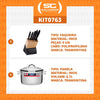 Kit - Faqueiro Plenus 6 Peças + 1 Panela Inox Solar 6,1 Lts Solar Pit2 - Tramontina
