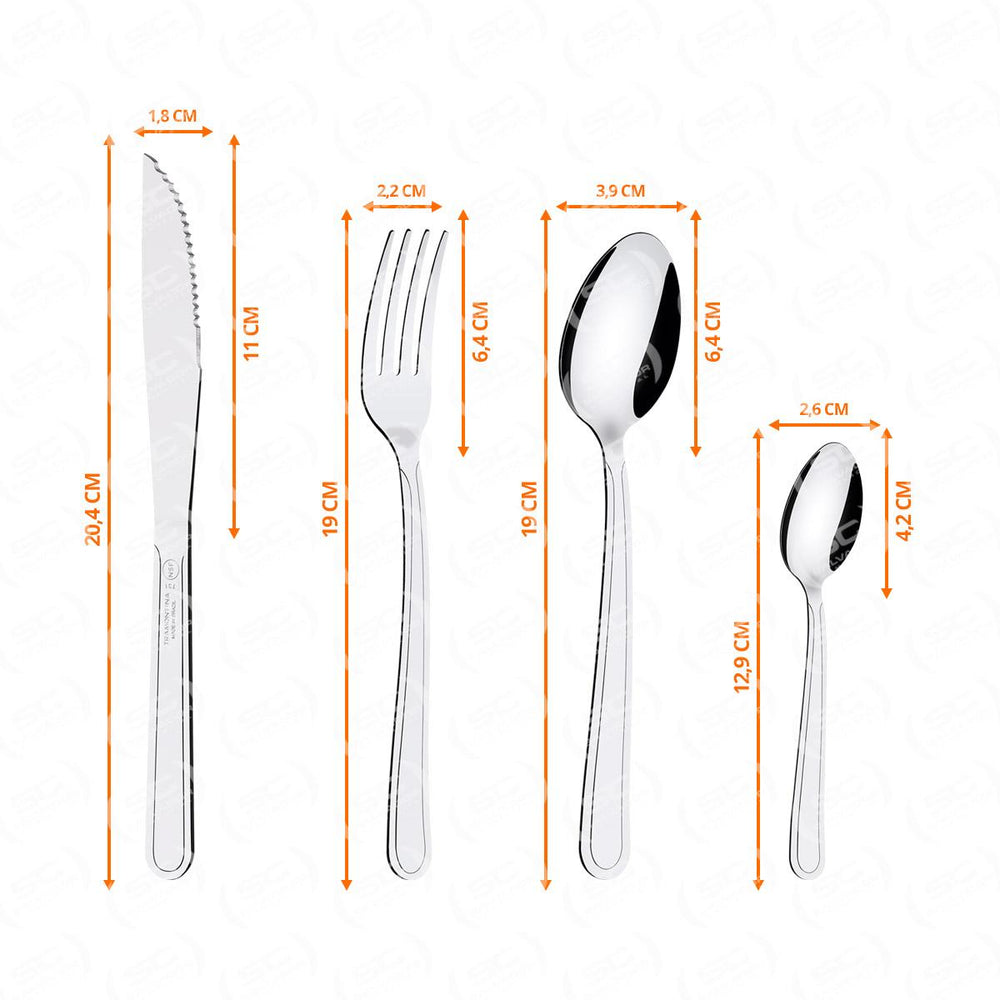 Kit Faqueiro Premium 3 Peças + 1 Faqueiro 24 Peças Buzios Inox - Tramontina