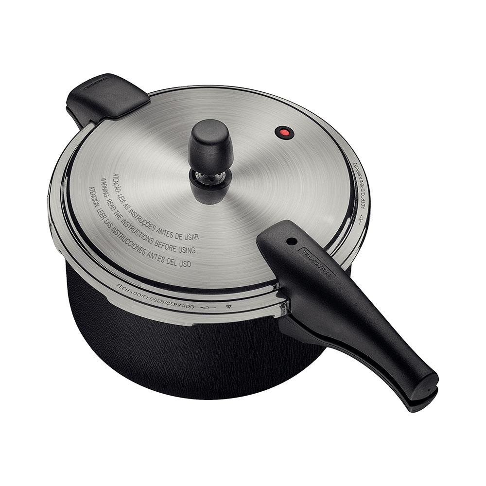 Panela de Pressão Effect Alumínio Vancouver Antiaderente 24 cm 6 l Preto - Tramontina 20592424