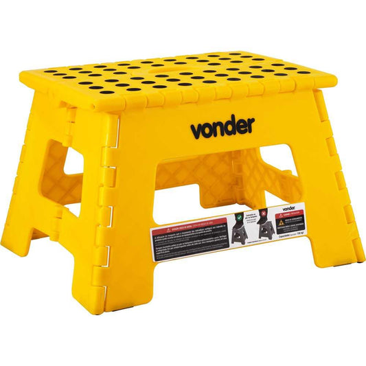 Banqueta Plástica Dobrável Amarela Com Altura 220mm - Vonder 3540022001