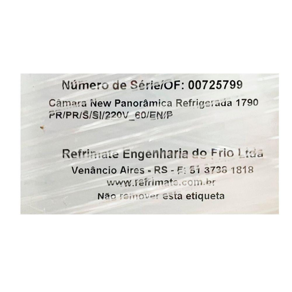 SEMINOVO - Vitrine New Panorâmica Refrigerada Serpentina 1,79m, Vnprs 1790 Preto 220V - Refrimate