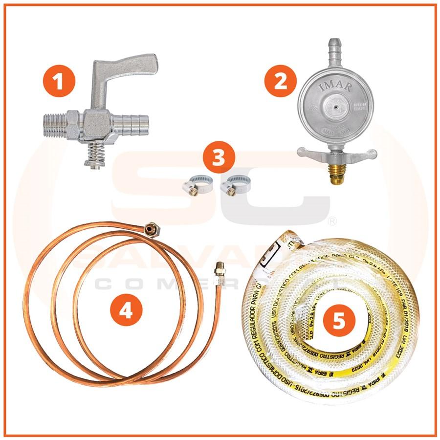 KIT - Forno Semi-Industrial gás Baixa Pressão FSI-680N + Kit Gás - Progás