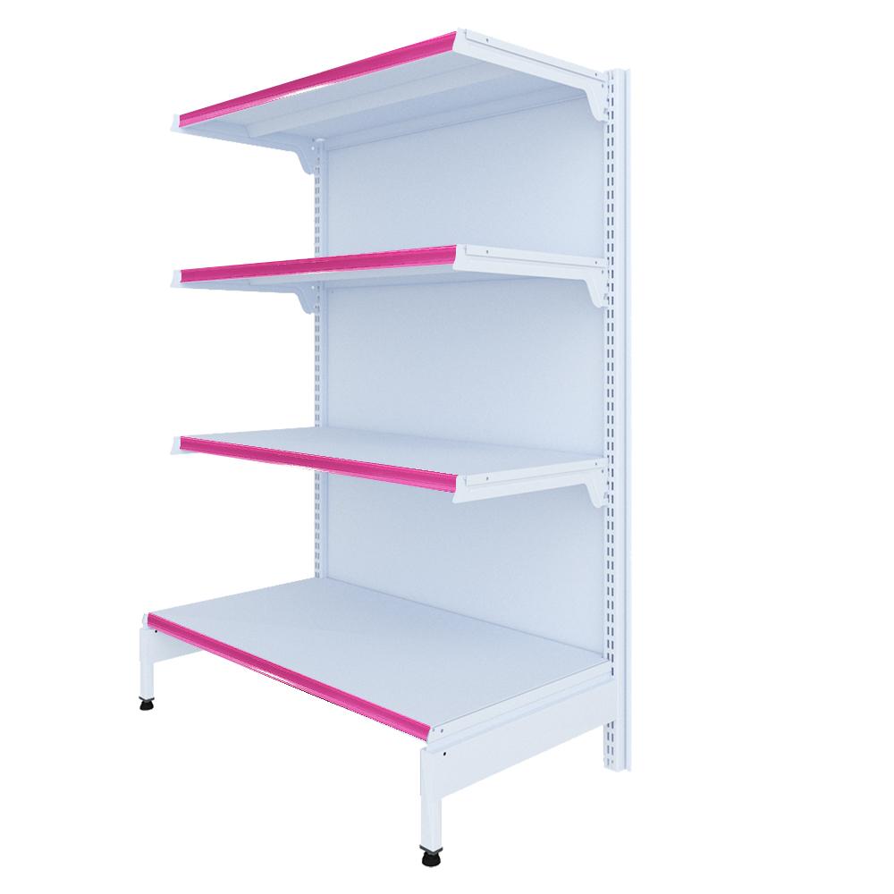 Gôndola Prateleira New Plus 1,40 Ponta GP - Sa Gôndolas Porta Etiquetas Rosa