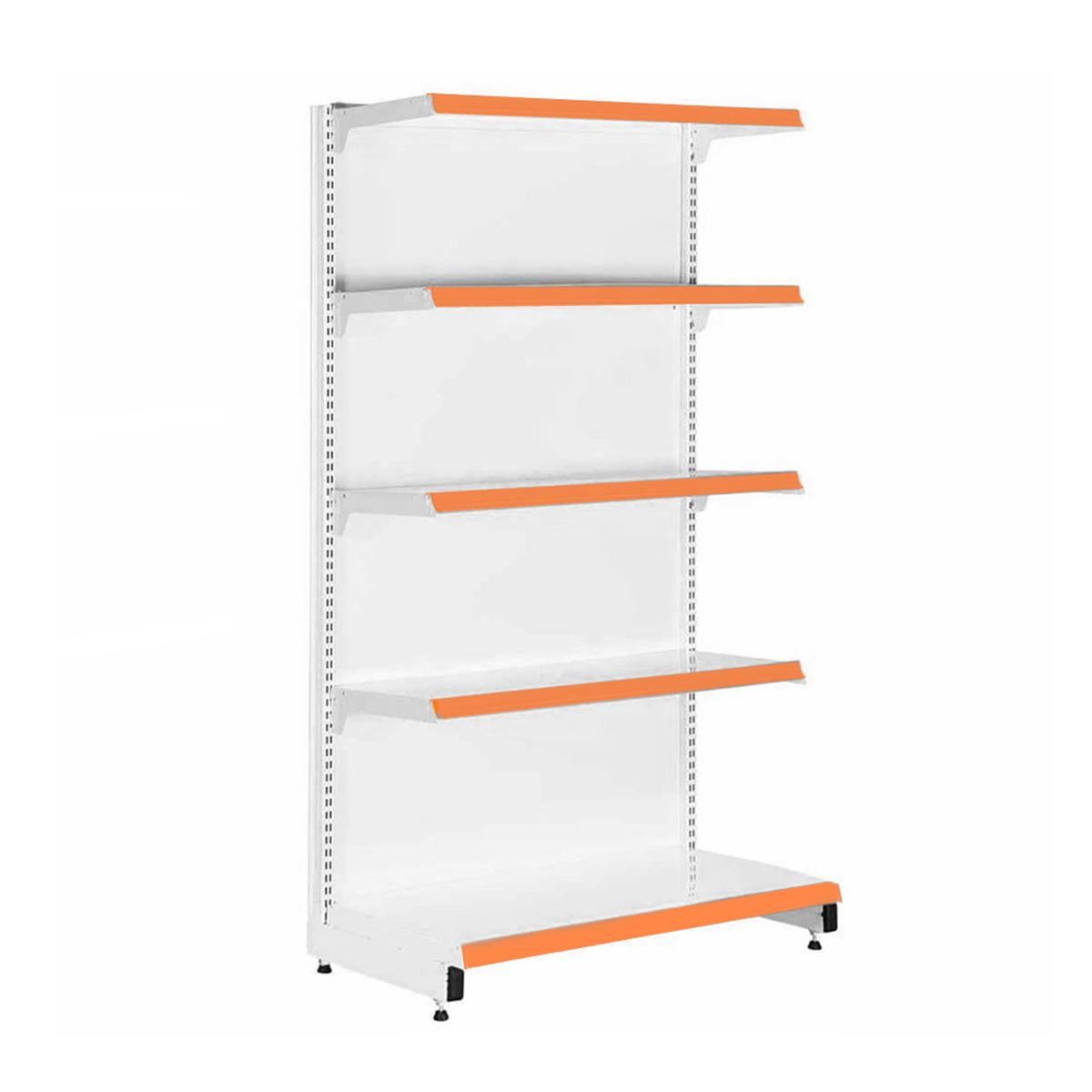 Gôndola Prateleira New Plus 1,70 Parede Inicial GPI - Sa Gôndolas Porta Etiquetas Laranja