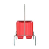 Kit - Suporte Para Cestos de Compras Duplo + 40 Cestos D100 Vermelho
