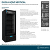 Freezer Conservador Vertical 127V Dupla Ação Porta de Vidro 512/531 Litros Vf55AH All Black - Metalfrio